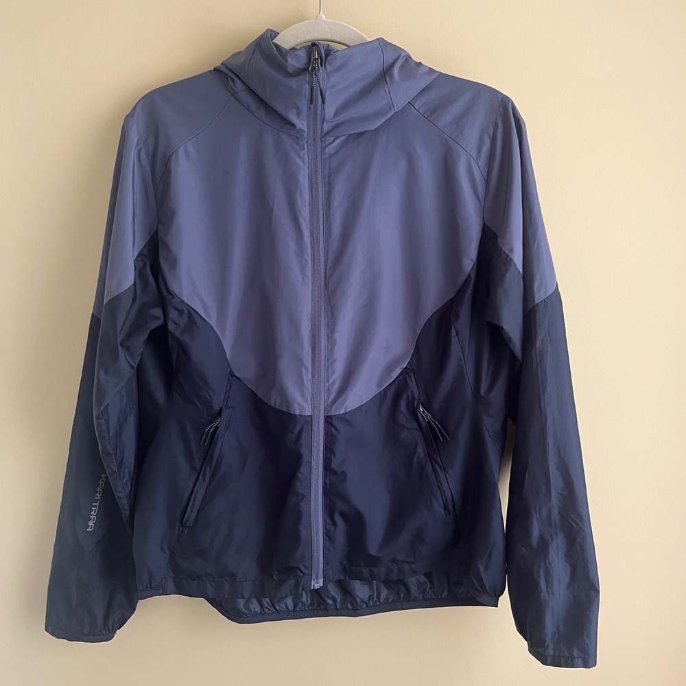 Kari Traa Windbreaker Jacket Women's S Blue Lightweight Athletic Hiking Outdoor